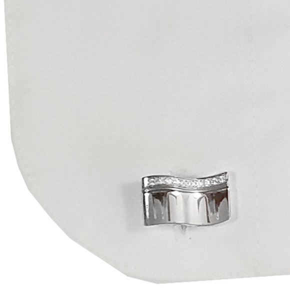 Stainless Steel Swivel Swarovski Crystal Cufflinks